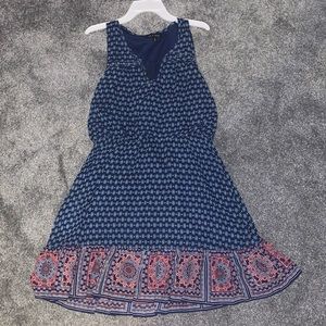 Blue boho dress